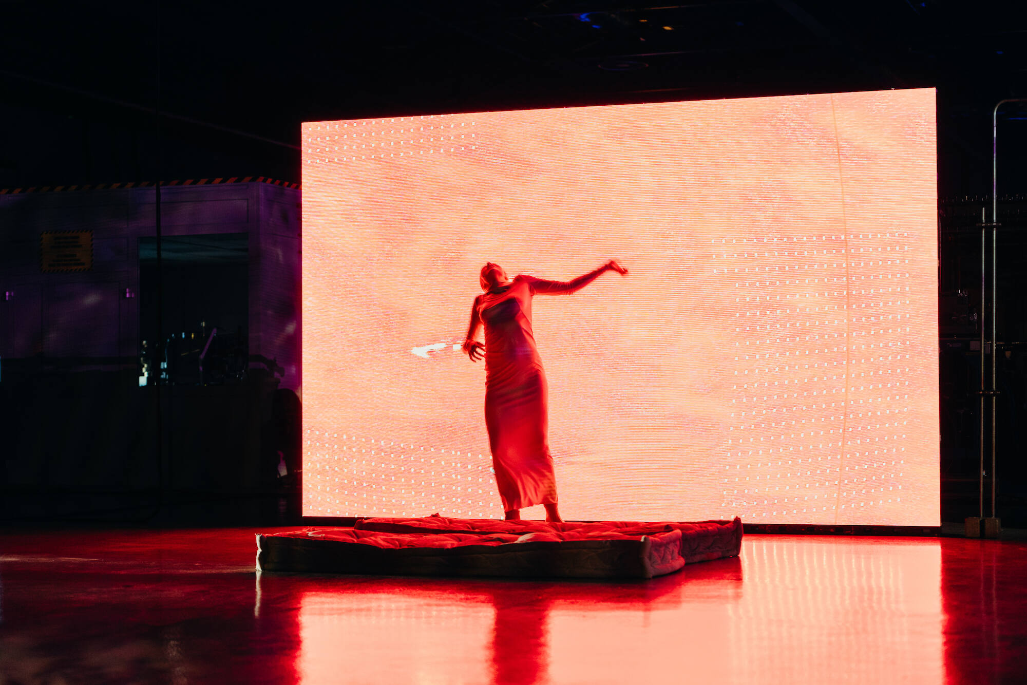 Solaris — a lone figure before a wall of red light, Opera Rara and the National Stary Theatre, 2024